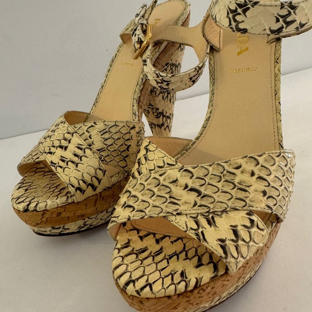 Prada Snakeskin Platforms - image 3